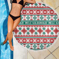 Mele Kalikimaka Hawaii Christmas Beach Blanket Hawaiian Quilt Pattern Style LT9 - Polynesian Pride
