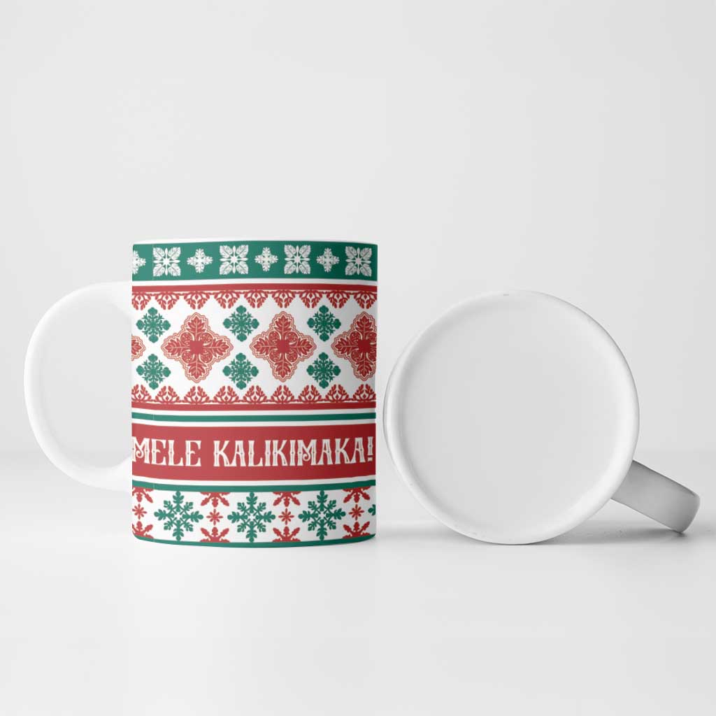 Mele Kalikimaka Hawaii Christmas Ceramic Mug Hawaiian Quilt Pattern Style LT9 - Polynesian Pride