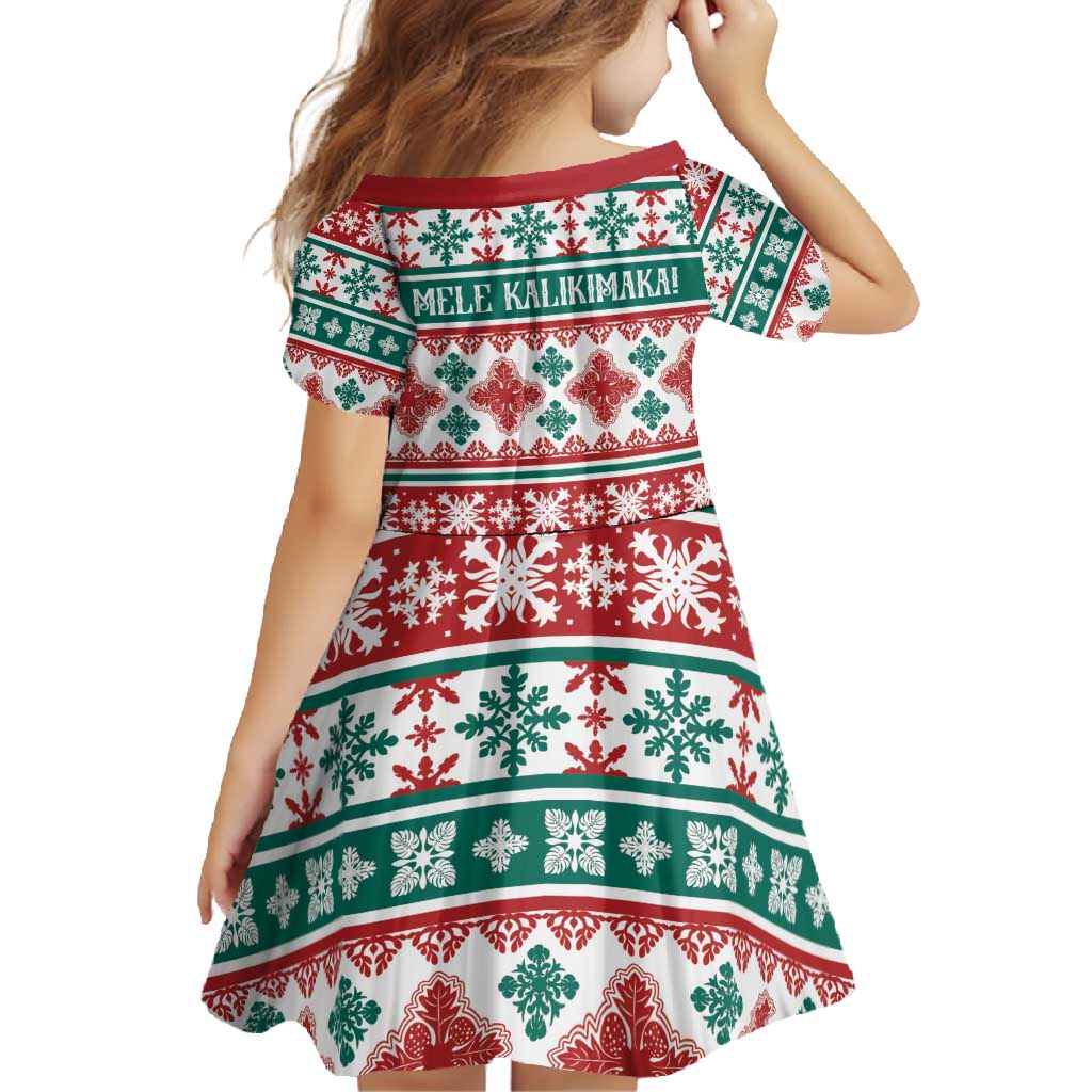 Mele Kalikimaka Hawaii Christmas Family Matching Long Sleeve Bodycon Dress and Hawaiian Shirt Hawaiian Quilt Pattern Style - Polynesian Pride