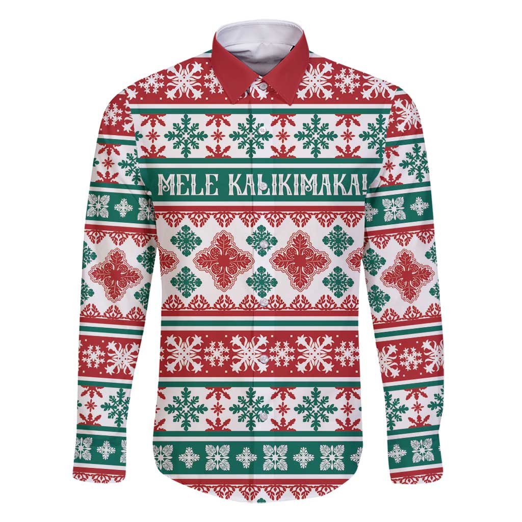 Mele Kalikimaka Hawaii Christmas Family Matching Tank Maxi Dress and Hawaiian Shirt Hawaiian Quilt Pattern Style - Polynesian Pride