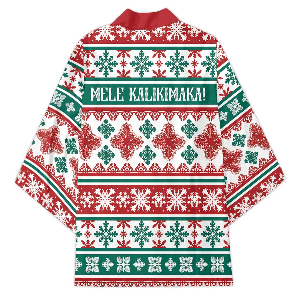 Mele Kalikimaka Hawaii Christmas Kimono Hawaiian Quilt Pattern Style LT9 - Polynesian Pride