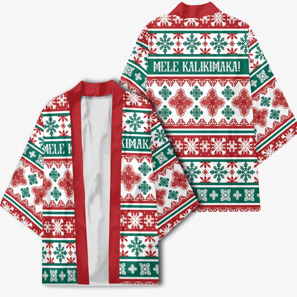 Mele Kalikimaka Hawaii Christmas Kimono Hawaiian Quilt Pattern Style LT9 - Polynesian Pride