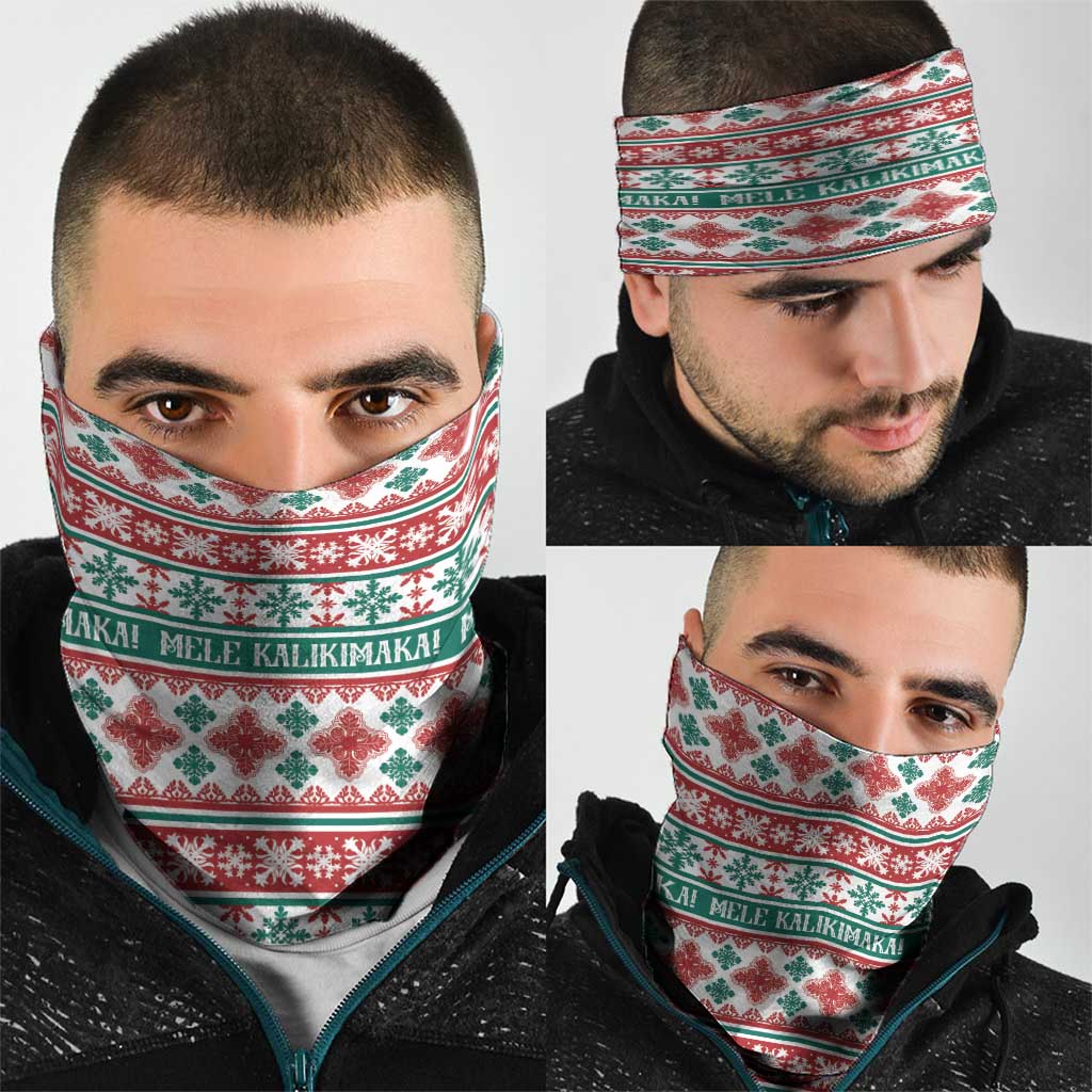 Mele Kalikimaka Hawaii Christmas Neck Gaiter Hawaiian Quilt Pattern Style LT9 - Polynesian Pride