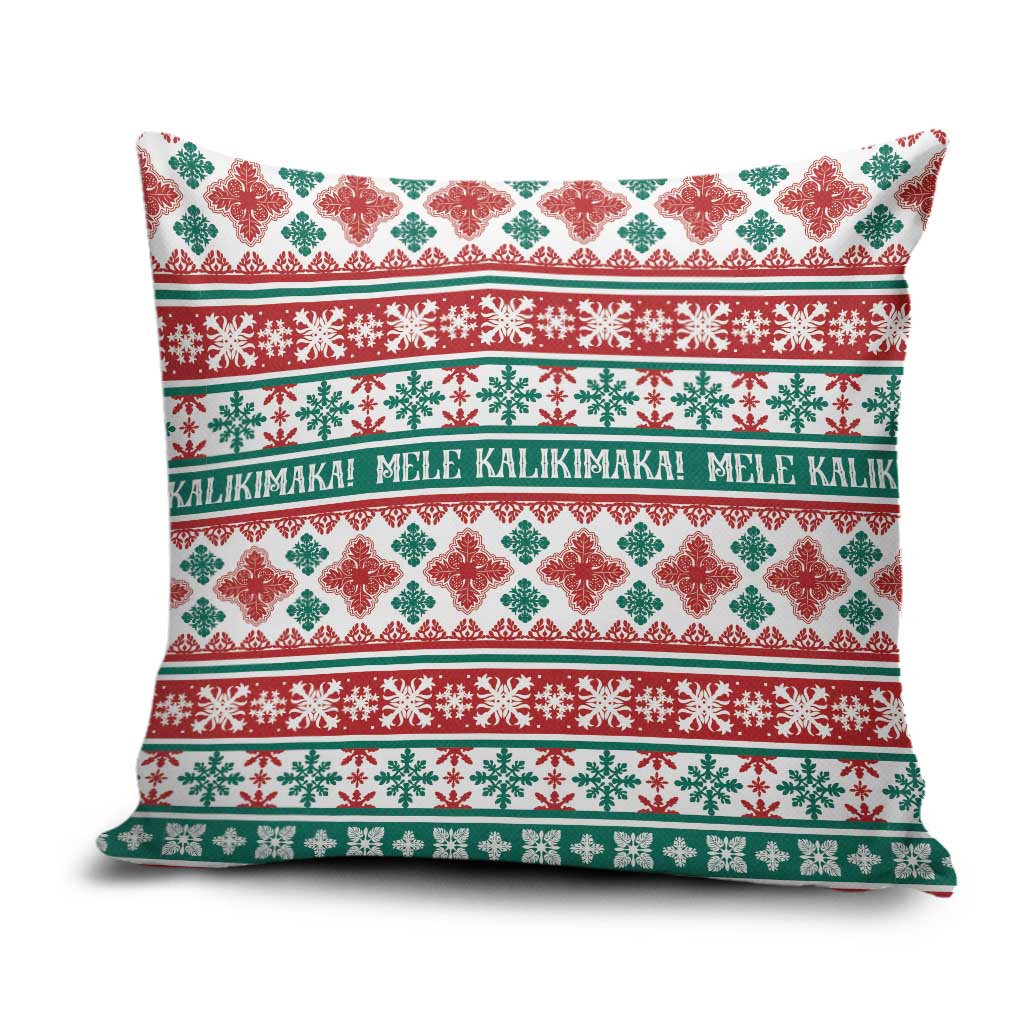 Mele Kalikimaka Hawaii Christmas Pillow Cover Hawaiian Quilt Pattern Style - Polynesian Pride