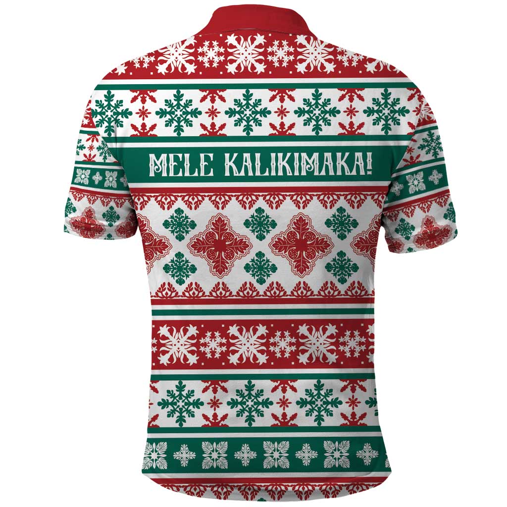Mele Kalikimaka Hawaii Christmas Polo Shirt Hawaiian Quilt Pattern Style - Polynesian Pride