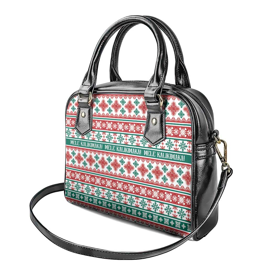 Mele Kalikimaka Hawaii Christmas Shoulder Handbag Hawaiian Quilt Pattern Style LT9 - Polynesian Pride