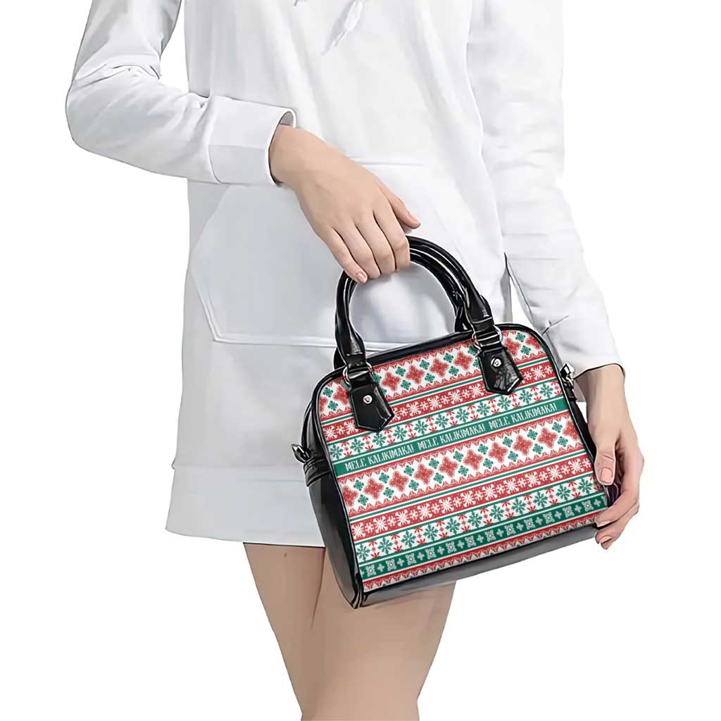 Mele Kalikimaka Hawaii Christmas Shoulder Handbag Hawaiian Quilt Pattern Style LT9 - Polynesian Pride