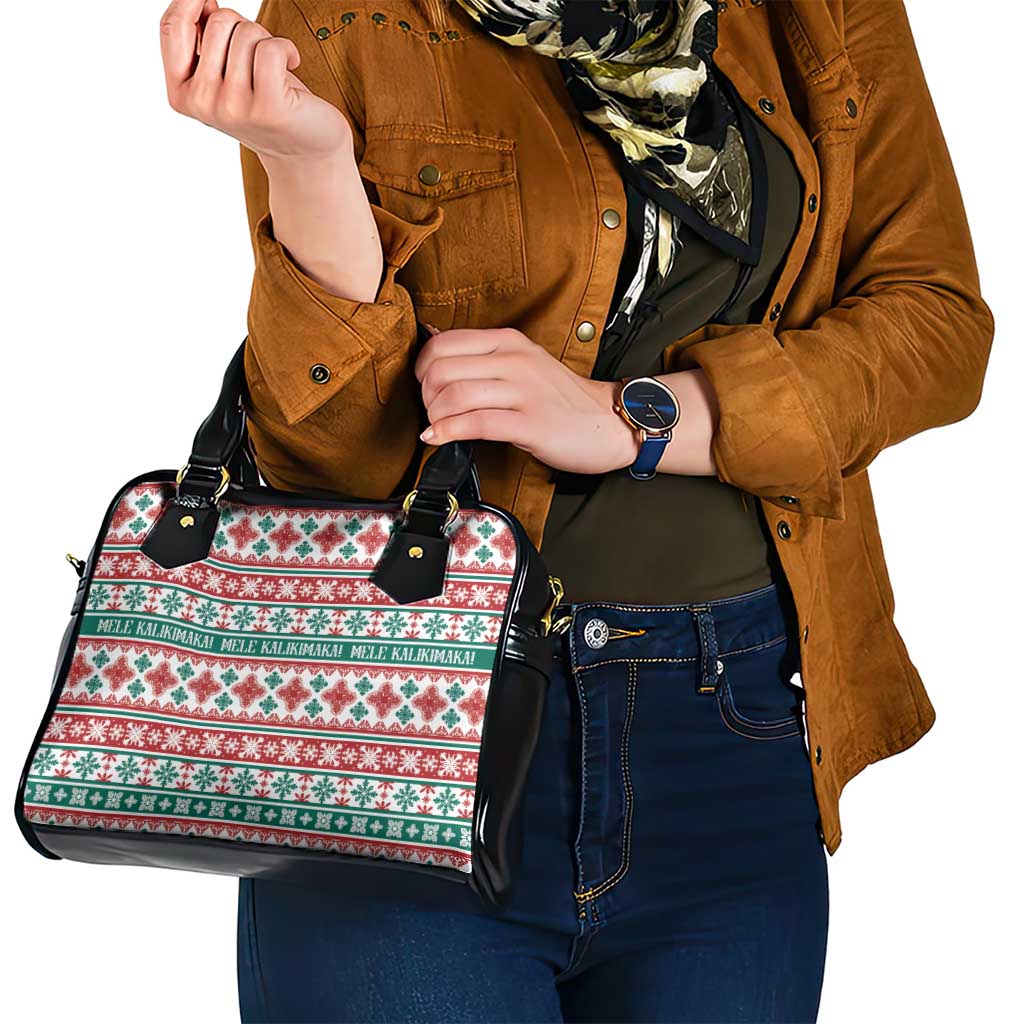 Mele Kalikimaka Hawaii Christmas Shoulder Handbag Hawaiian Quilt Pattern Style LT9 - Polynesian Pride