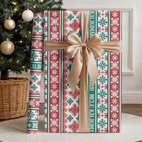 Mele Kalikimaka Hawaii Christmas Wrapping Paper Hawaiian Quilt Pattern Style - Polynesian Pride