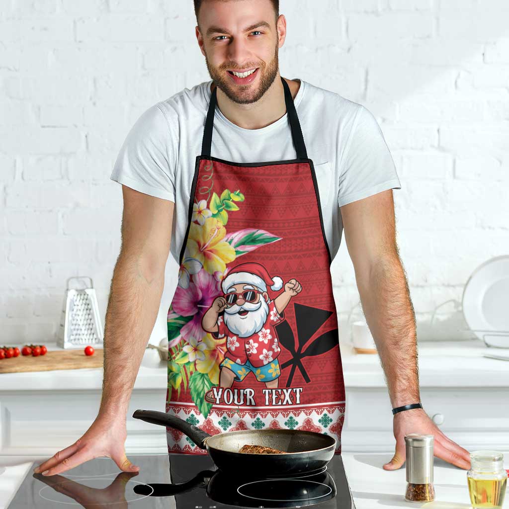 Santa Surf Mele Kalikimaka Personalized Apron Aloha Tropical Christmas Vibes - Polynesian Pride