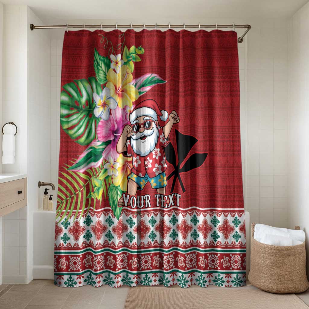 Santa Surf Mele Kalikimaka Personalized Bathroom Set Aloha Tropical Christmas Vibes - Polynesian Pride