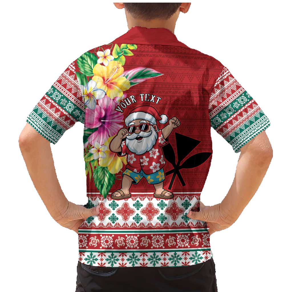 Santa Surf Mele Kalikimaka Personalized Family Matching Mermaid Dress and Hawaiian Shirt Aloha Tropical Christmas Vibes - Polynesian Pride