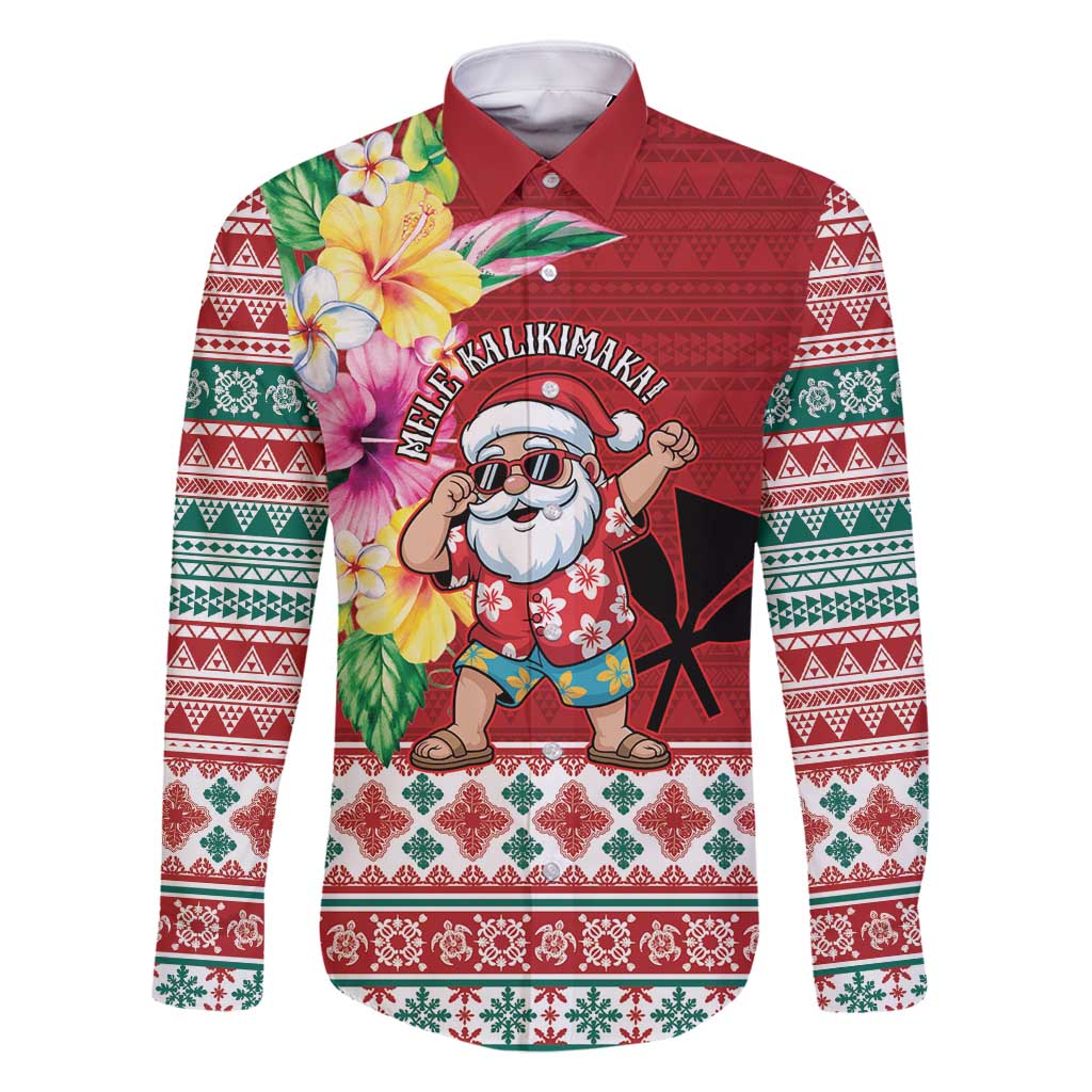 Santa Surf Mele Kalikimaka Personalized Family Matching Mermaid Dress and Hawaiian Shirt Aloha Tropical Christmas Vibes - Polynesian Pride