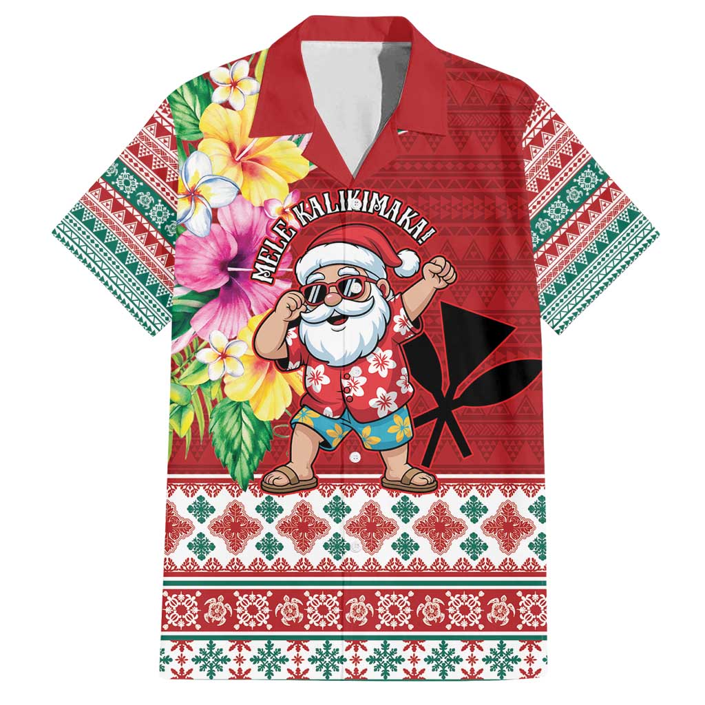 Santa Surf Mele Kalikimaka Personalized Family Matching Summer Maxi Dress and Hawaiian Shirt Aloha Tropical Christmas Vibes - Polynesian Pride