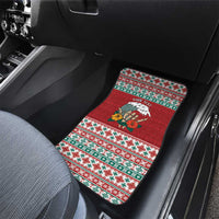 Shaka Sign Skull Mele Kalikimaka Personalized Car Mats Hawaiian Quilt Pattern - Polynesian Pride