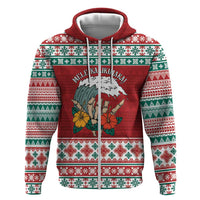 Shaka Sign Skull Mele Kalikimaka Personalized Hoodie Hawaiian Quilt Pattern - Polynesian Pride