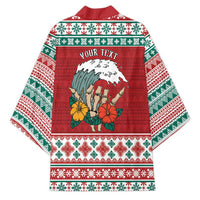 Shaka Sign Skull Mele Kalikimaka Personalized Kimono Hawaiian Quilt Pattern LT9 - Polynesian Pride