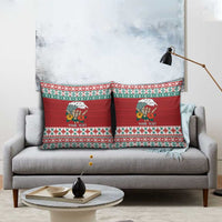 Shaka Sign Skull Mele Kalikimaka Personalized Pillow Cover Hawaiian Quilt Pattern - Polynesian Pride