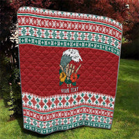 Shaka Sign Skull Mele Kalikimaka Personalized Quilt Hawaiian Quilt Pattern - Polynesian Pride