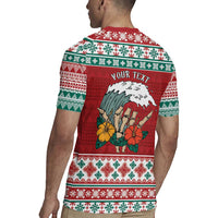 Shaka Sign Skull Mele Kalikimaka Personalized Rugby Jersey Hawaiian Quilt Pattern - Polynesian Pride