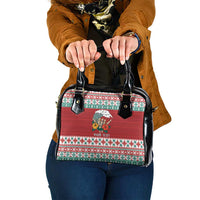 Shaka Sign Skull Mele Kalikimaka Personalized Shoulder Handbag Hawaiian Quilt Pattern LT9 One Size Red - Polynesian Pride