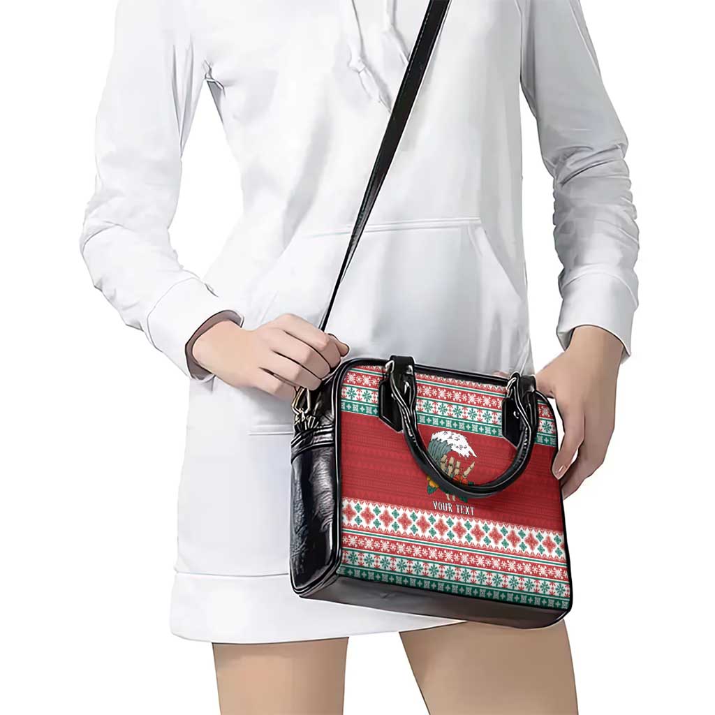 Shaka Sign Skull Mele Kalikimaka Personalized Shoulder Handbag Hawaiian Quilt Pattern LT9 - Polynesian Pride