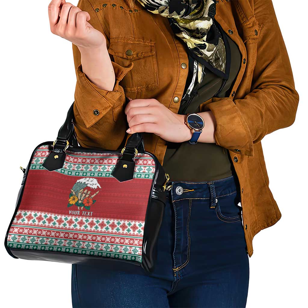 Shaka Sign Skull Mele Kalikimaka Personalized Shoulder Handbag Hawaiian Quilt Pattern LT9 - Polynesian Pride