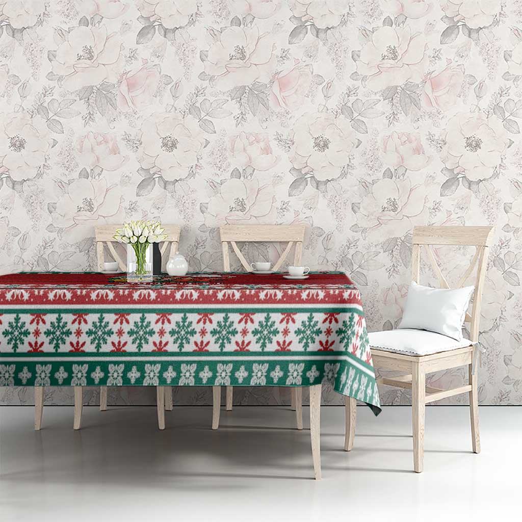 Shaka Sign Skull Mele Kalikimaka Personalized Tablecloth Hawaiian Quilt Pattern LT9 - Polynesian Pride