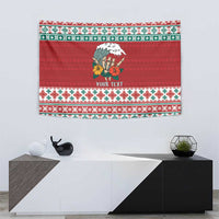 Shaka Sign Skull Mele Kalikimaka Personalized Tapestry Hawaiian Quilt Pattern LT9 - Polynesian Pride
