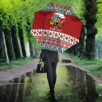 Shaka Sign Skull Mele Kalikimaka Personalized Umbrella Hawaiian Quilt Pattern - Polynesian Pride