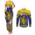 Niue Coconut Crab Couples Matching Tank Maxi Dress and Long Sleeve Button Shirt Rock of Polynesia