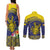 Niue Coconut Crab Couples Matching Tank Maxi Dress and Long Sleeve Button Shirt Rock of Polynesia