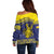 Niue Coconut Crab Off Shoulder Sweater Rock of Polynesia