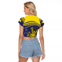 Niue Coconut Crab Raglan Cropped T Shirt Rock of Polynesia LT9 - Polynesian Pride
