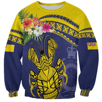 Niue Coconut Crab Sweatshirt Rock of Polynesia LT9 Unisex Gold - Polynesian Pride