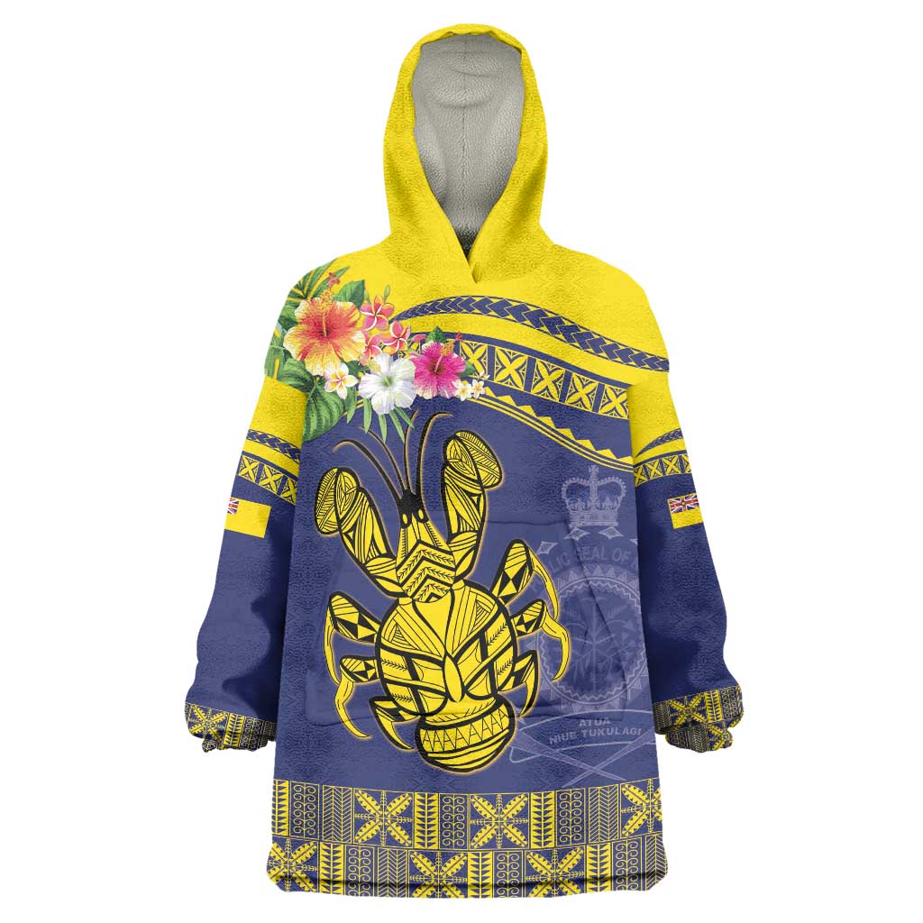 Niue Coconut Crab Wearable Blanket Hoodie Rock of Polynesia