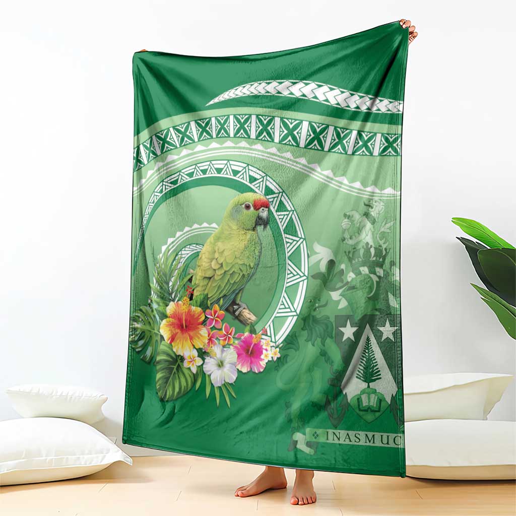 Norfolk Parakeet Tropical Blanket Norfolk Island Tribal Pattern LT9 - Polynesian Pride