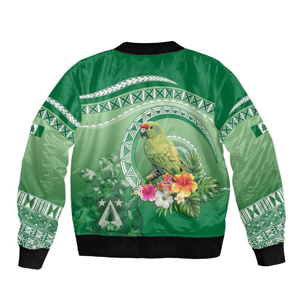Norfolk Parakeet Tropical Bomber Jacket Norfolk Island Tribal Pattern LT9 - Polynesian Pride