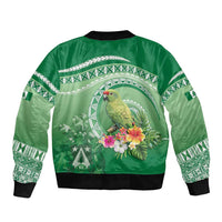 Norfolk Parakeet Tropical Bomber Jacket Norfolk Island Tribal Pattern LT9 - Polynesian Pride