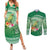 Norfolk Parakeet Tropical Couples Matching Summer Maxi Dress and Long Sleeve Button Shirt Norfolk Island Tribal Pattern