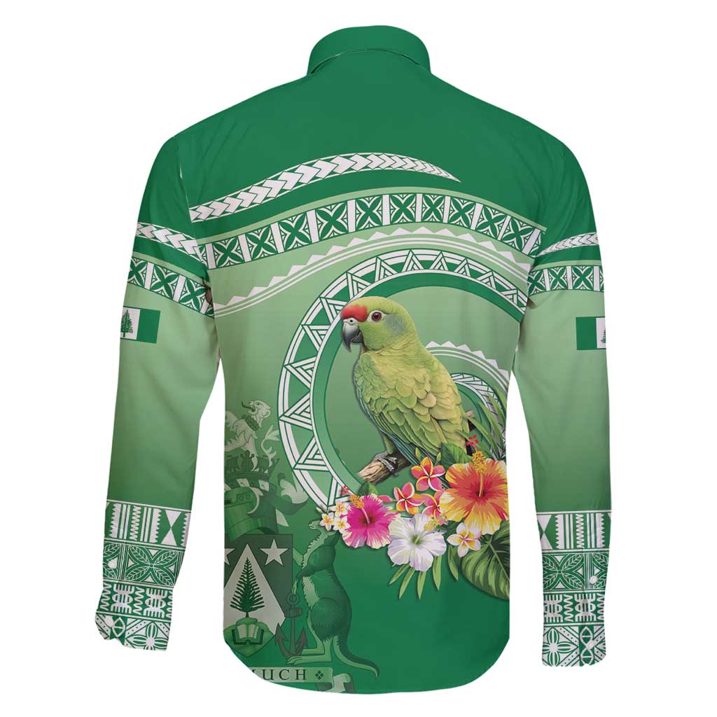 Norfolk Parakeet Tropical Family Matching Puletasi and Hawaiian Shirt Norfolk Island Tribal Pattern LT9 - Polynesian Pride