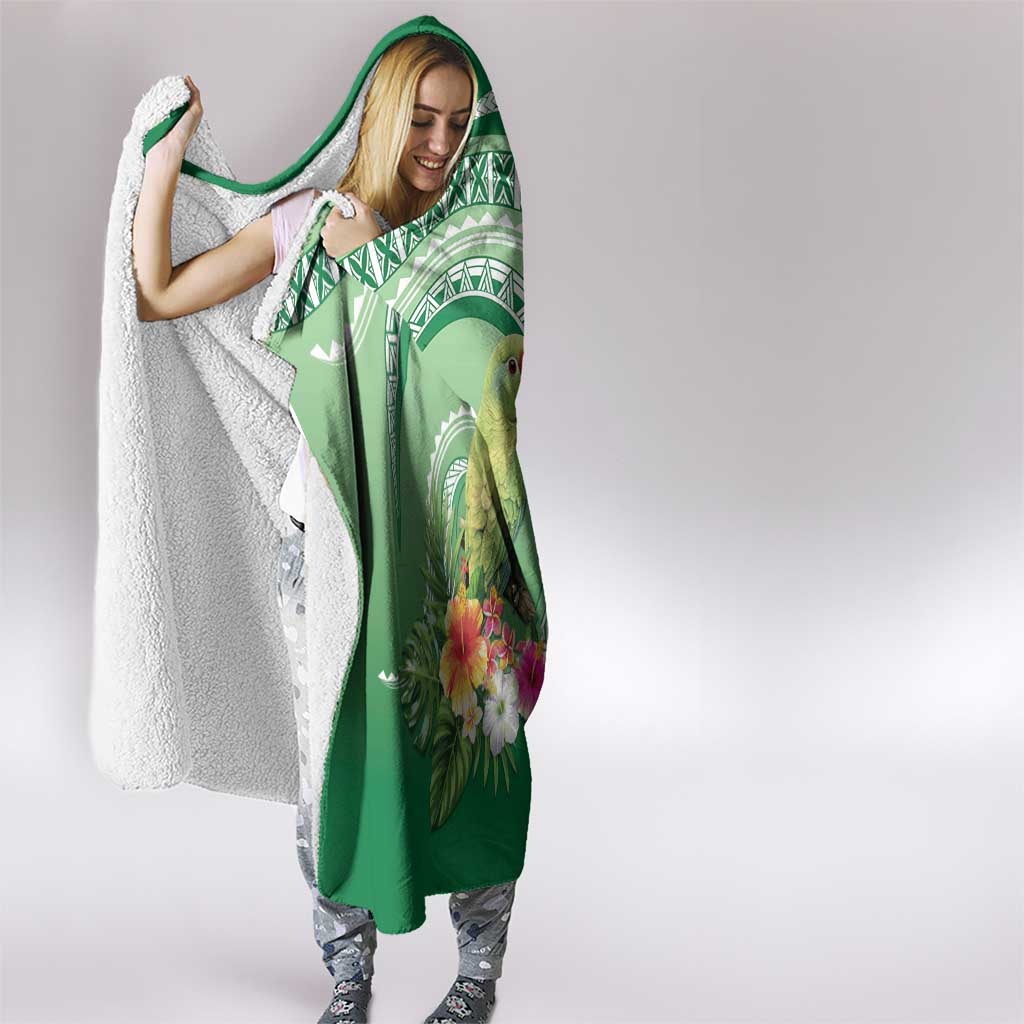Norfolk Parakeet Tropical Hooded Blanket Norfolk Island Tribal Pattern LT9 - Polynesian Pride