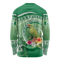 Norfolk Parakeet Tropical Long Sleeve Shirt Norfolk Island Tribal Pattern LT9 - Polynesian Pride