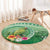 Norfolk Parakeet Tropical Round Carpet Norfolk Island Tribal Pattern