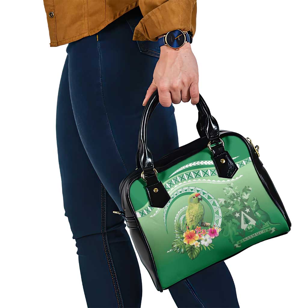 Norfolk Parakeet Tropical Shoulder Handbag Norfolk Island Tribal Pattern LT9 - Polynesian Pride