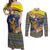 Monuina e Kilisimasi Niue Christmas Couples Matching Off Shoulder Maxi Dress and Long Sleeve Button Shirt Niuean Tribal Pattern