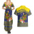 Monuina e Kilisimasi Niue Christmas Couples Matching Summer Maxi Dress and Hawaiian Shirt Niuean Tribal Pattern