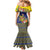 Monuina e Kilisimasi Niue Christmas Family Matching Mermaid Dress and Hawaiian Shirt Niuean Tribal Pattern