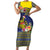 Monuina e Kilisimasi Niue Christmas Family Matching Short Sleeve Bodycon Dress and Hawaiian Shirt Niuean Tribal Pattern