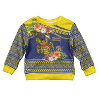 Monuina e Kilisimasi Niue Christmas Kid Ugly Christmas Sweater Niuean Tribal Pattern LT9 Kid Gold - Polynesian Pride